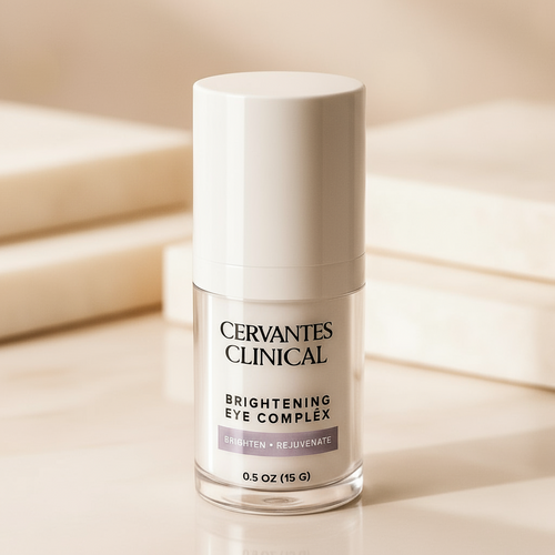 Cervantes Clinical Brightening Eye Complex bottle on a beige background